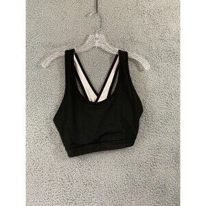 Women's Avia Athletic Top Sports Bra Large (L) 12-14 Black White